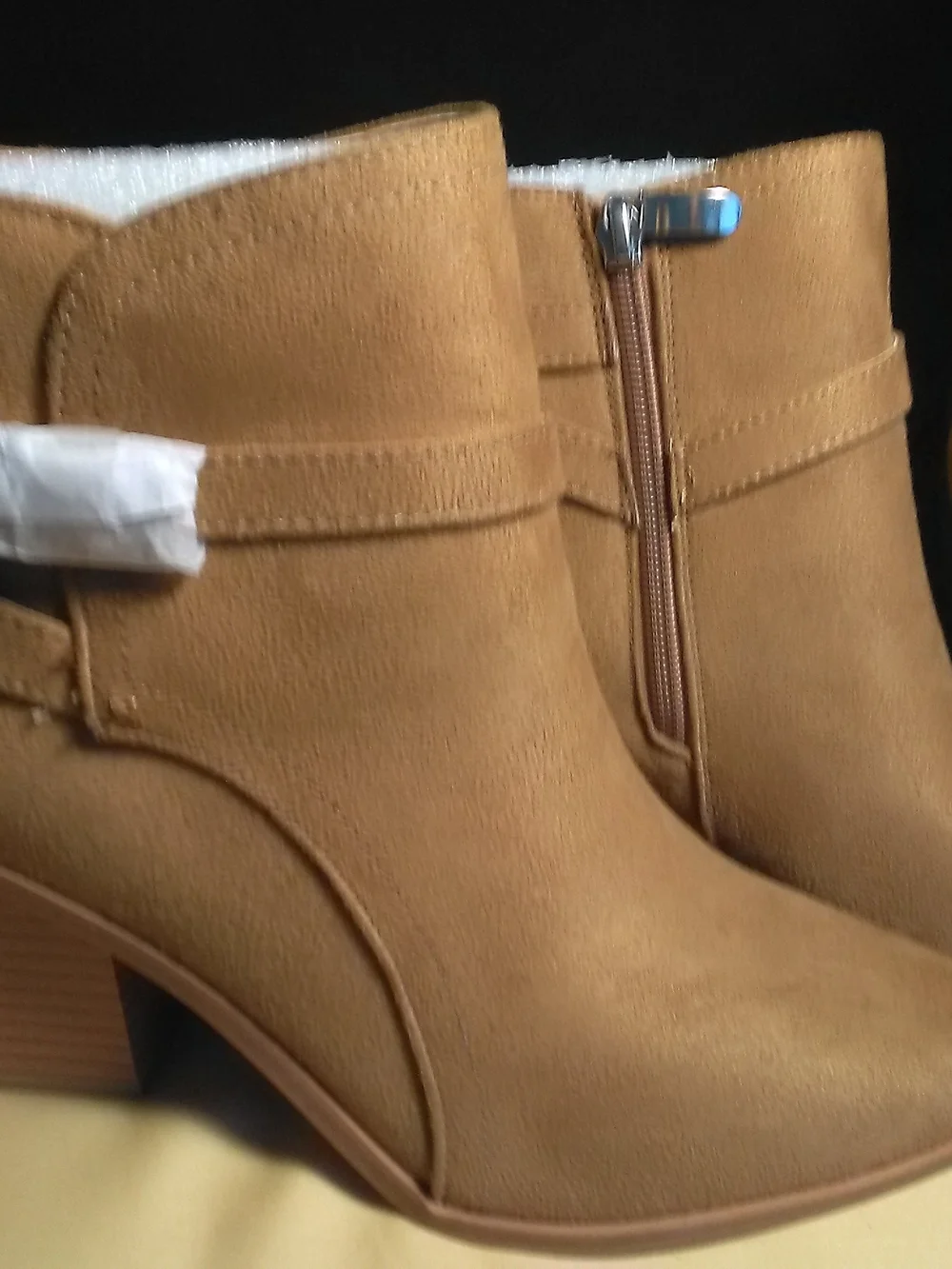 BNWOT ZBY Women’s Ankle Booties Camel FAUX Suede SZ. 8.5 GORGEOUS!!